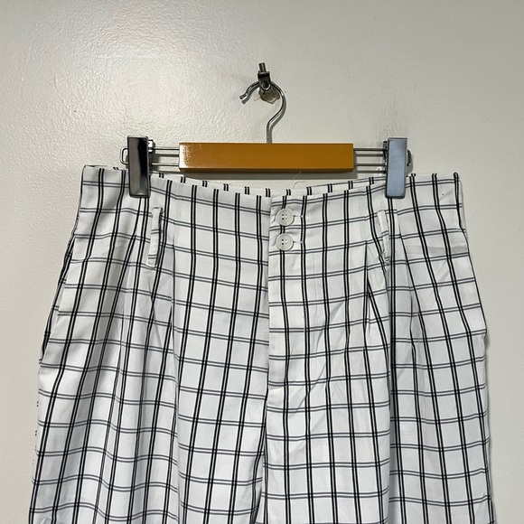 SHEIN Tall L Black White Grid Print High-Waist Trousers - Picture 7 of 12